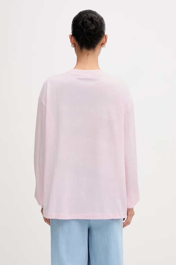 Odzież GANNI longsleeve damski bawełniany A1050242 różowy
