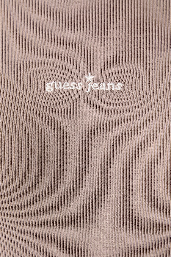 Guess Jeans лонгслив для женщин из хлопка с эластаном W6YP14.K3821 бежевый