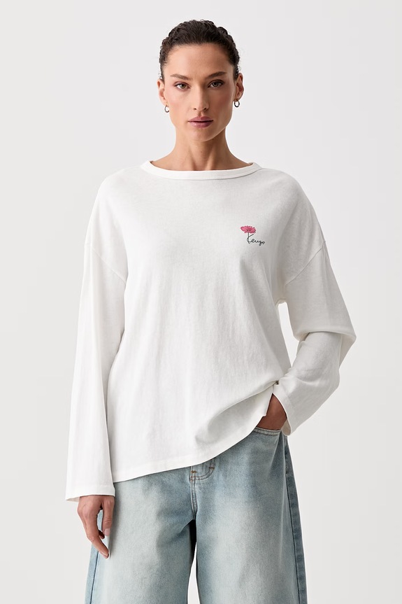 Odzież Kenzo longsleeve damski bawełniany FG62TL3594SK beżowy