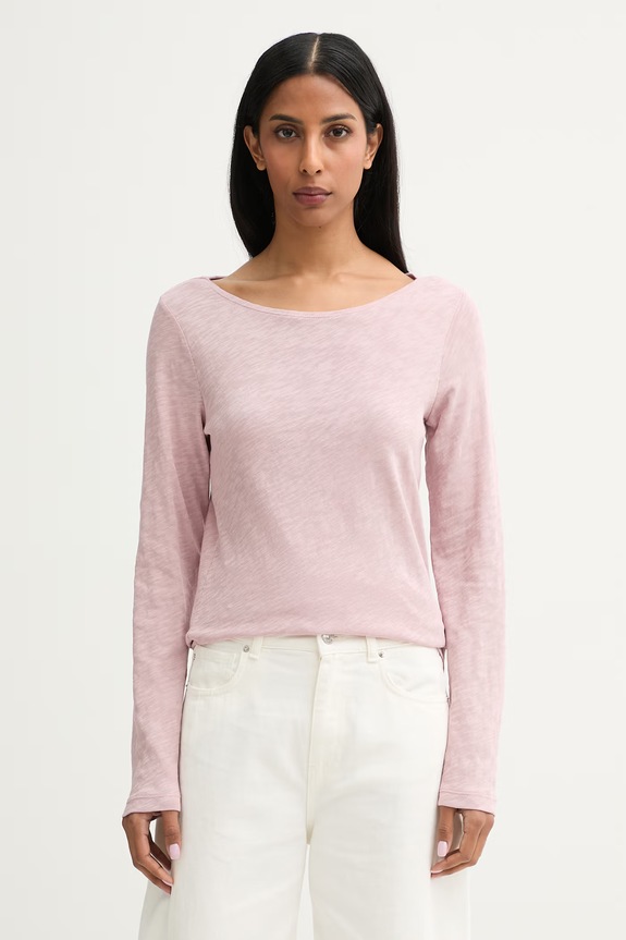 Marc O'Polo longsleeve damski bawełniany różowy 5000014390