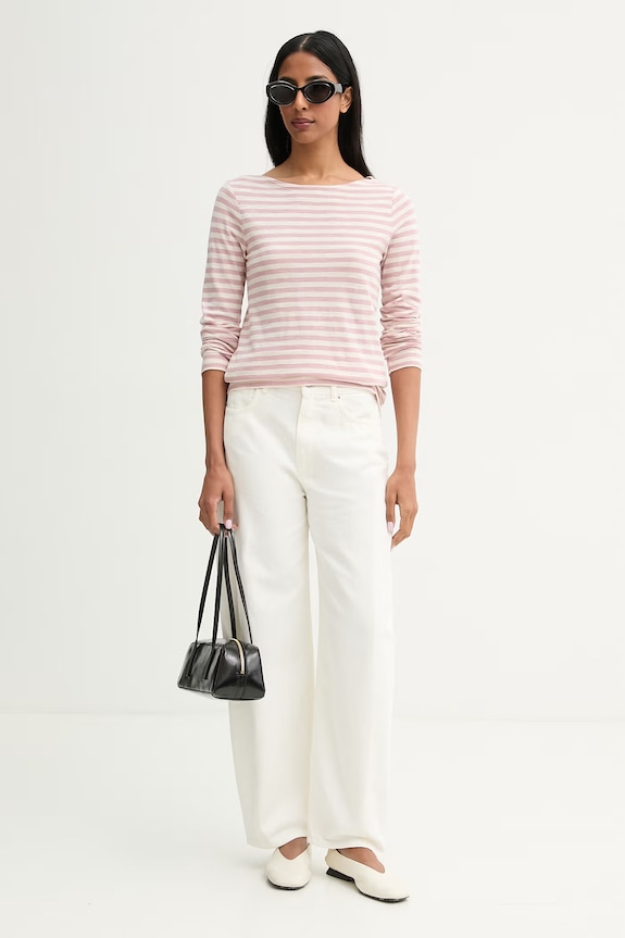 Marc O'Polo longsleeve damski bawełniany 5000014387 różowy AW26