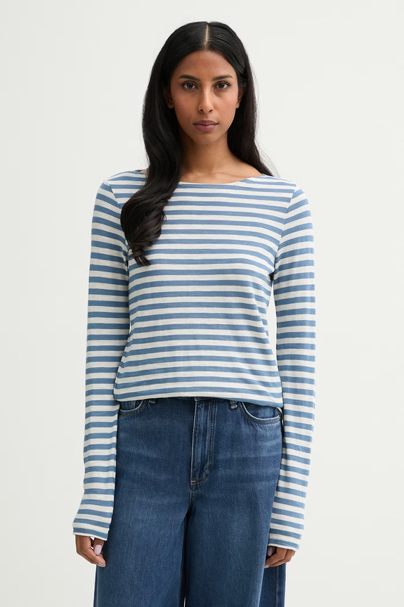 Marc O'Polo longsleeve damski bawełniany niebieski 5000014387