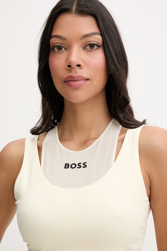BOSS top ženski Ekaden bež 50572060