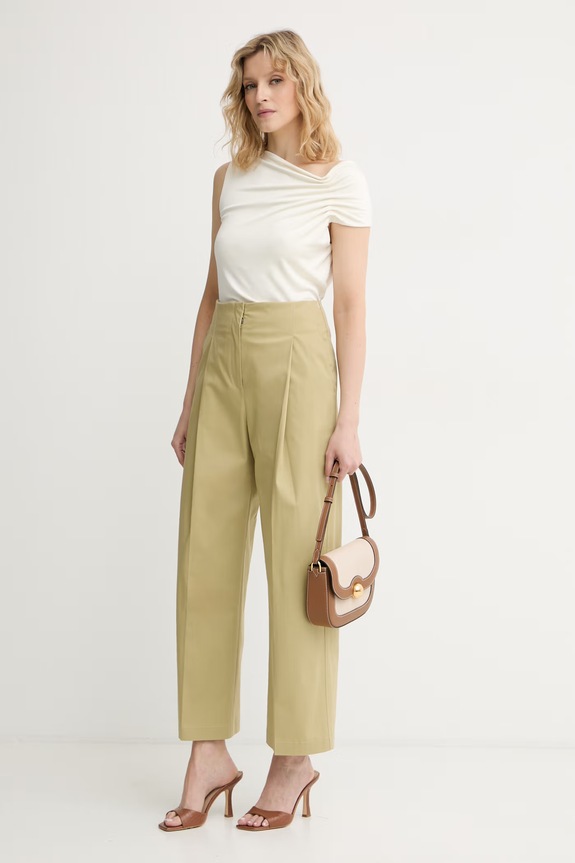 BOSS blúzka dámska s viskózou Ejoia 50562865 béžová AW26