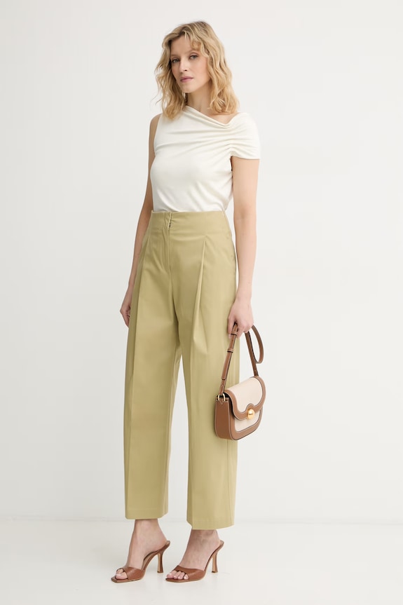 BOSS blúzka dámska s viskózou Ejoia 50562865 béžová AW26