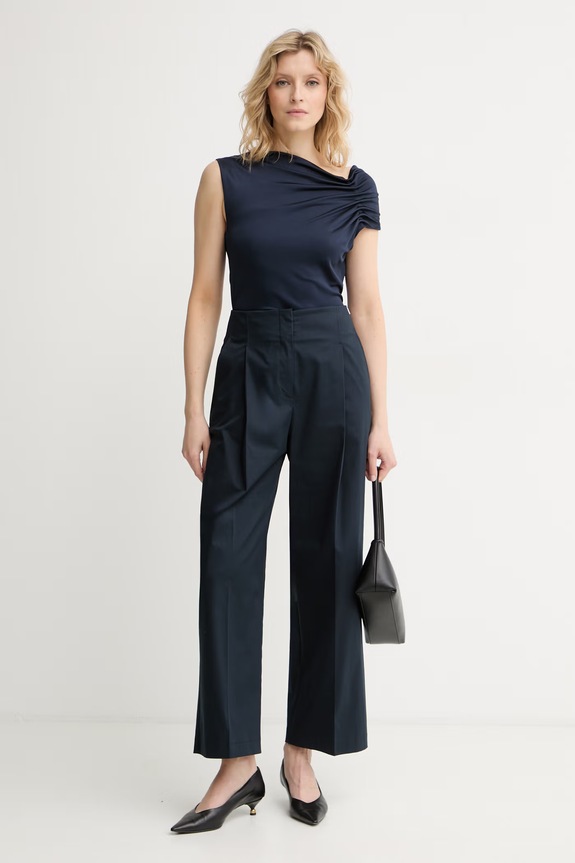 BOSS блузка женская вискозная Ejoia 50562865 тёмно-синий AW26