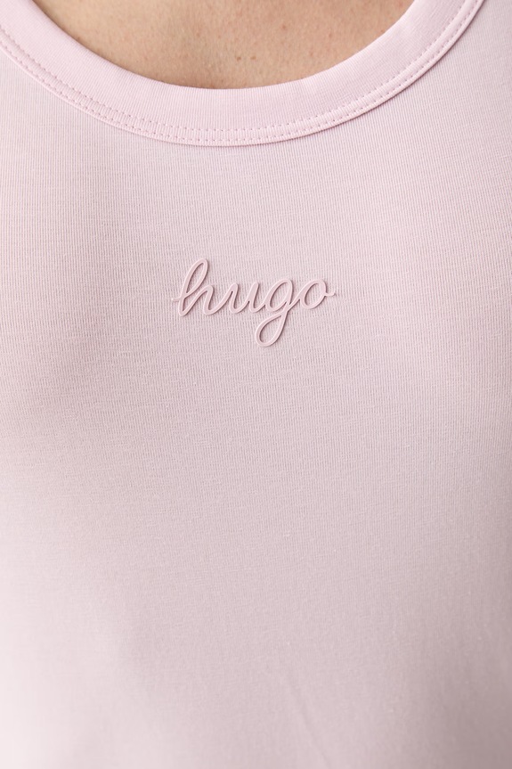 HUGO Blue top pentru femei, cu bumbac Damatank_B_1 50572293 roz