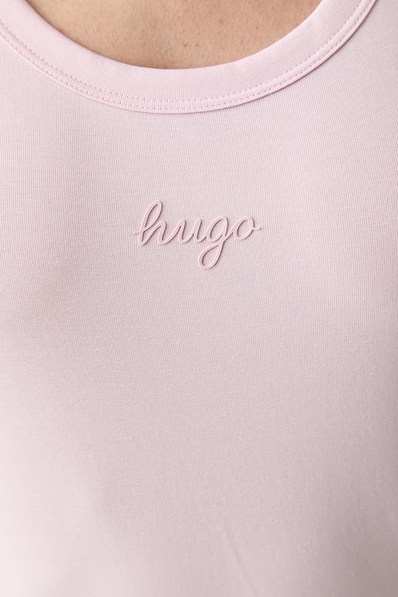 HUGO Blue top pentru femei, cu bumbac Damatank_B_1 50572293 roz