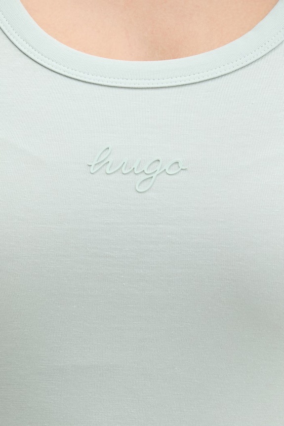 HUGO Blue top za žene s pamukom Damatank_B_1 50572293 zelena