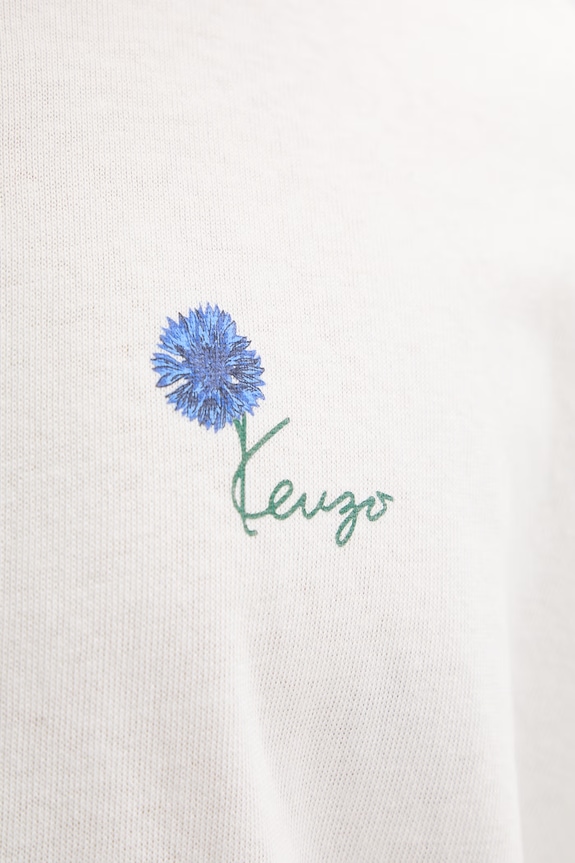 Kenzo tričko s dlouhým rukávem pánské bavlněné FG65TL3634SK béžová