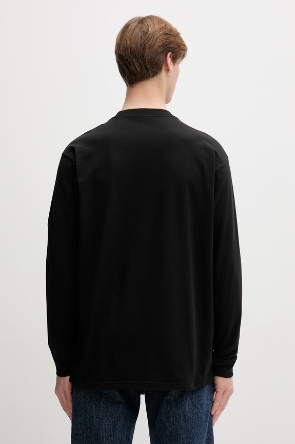 Odzież Kenzo longsleeve męski bawełniany FG65TL3614SG czarny