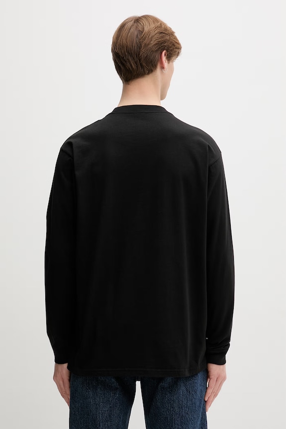Odzież Kenzo longsleeve męski bawełniany FG65TL3614SG czarny