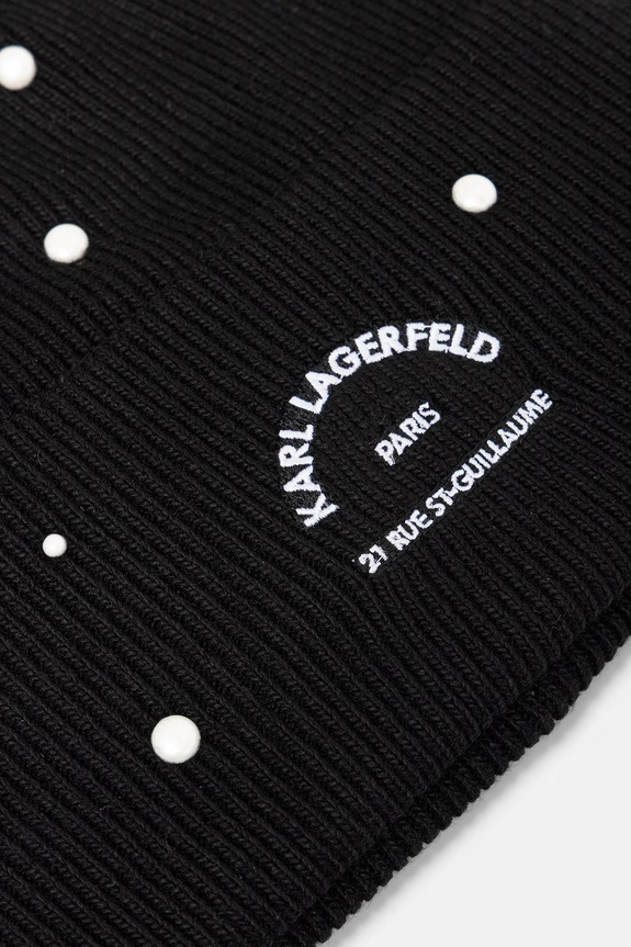 Dodaci Karl Lagerfeld kapa za žene s dodatkom vune K/RSG B3W33040 crna
