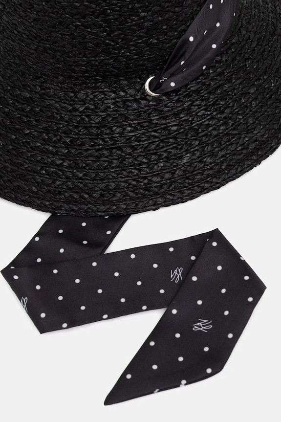 Karl Lagerfeld slamnati šešir za žene K/AUTOGRAPH B3W46050 crna AW26