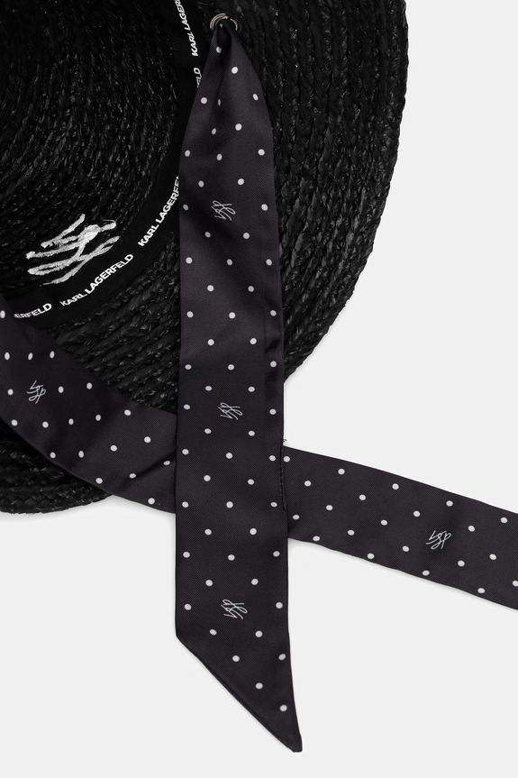 Karl Lagerfeld slamnati šešir za žene K/AUTOGRAPH crna B3W46050