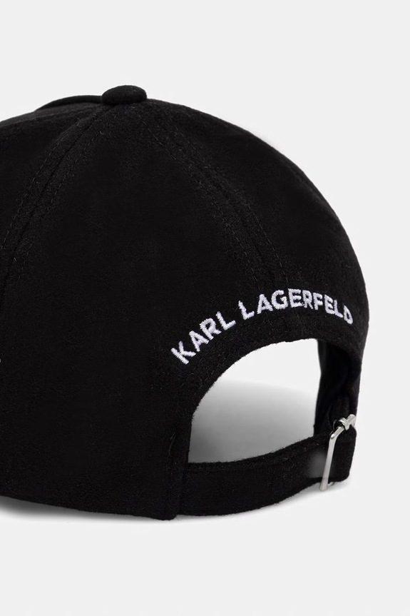 Dodaci Karl Lagerfeld kapa sa šiltom za žene s dodatkom vune K/AUTOGRAPH B3W33005 crna