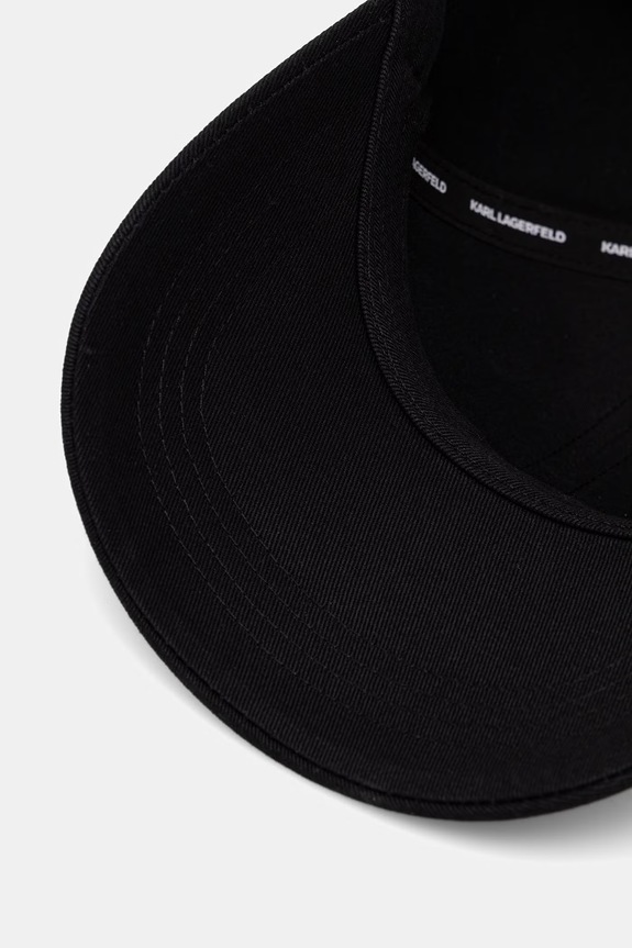 Karl Lagerfeld kapa sa šiltom za žene pamučna IKON crna B3W33030