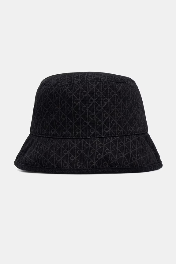 Calvin Klein kapelusz bucket damski bawełniany czarny LV04F5100G