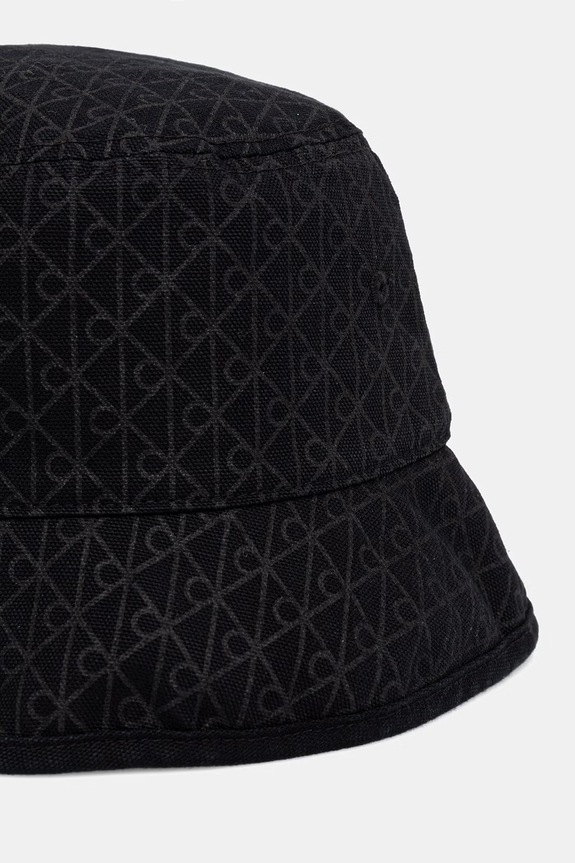 Akcesoria Calvin Klein kapelusz bucket damski bawełniany LV04F5100G czarny