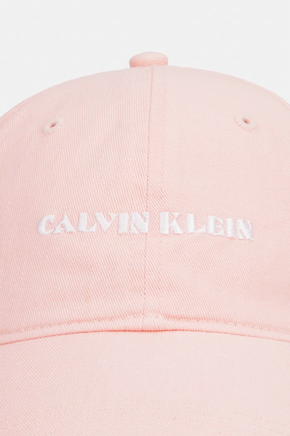 Calvin Klein baseball sapka női pamut LV04F5089G rózsaszín AW26