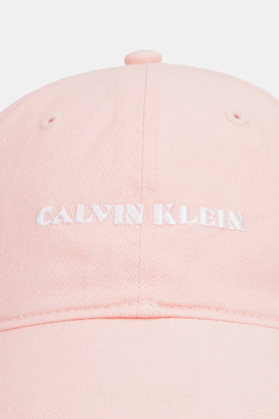 Calvin Klein baseball sapka női pamut LV04F5089G rózsaszín AW26