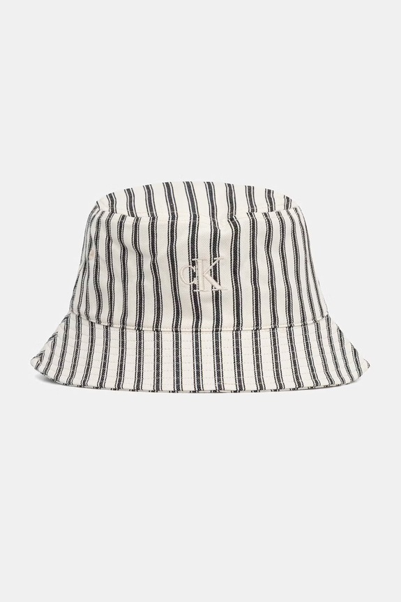 Calvin Klein klobúk bucket dámsky bavlnený béžová LV04F5083G