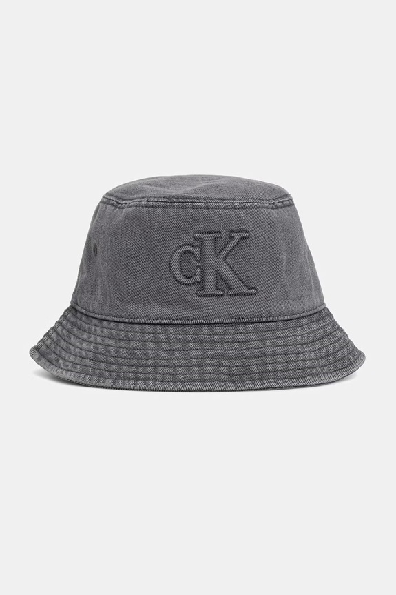 Calvin Klein kapelusz bucket damski jeansowy szary LV04F5081G