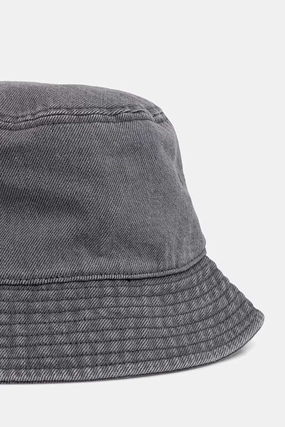Calvin Klein kapelusz bucket damski jeansowy LV04F5081G szary AW26