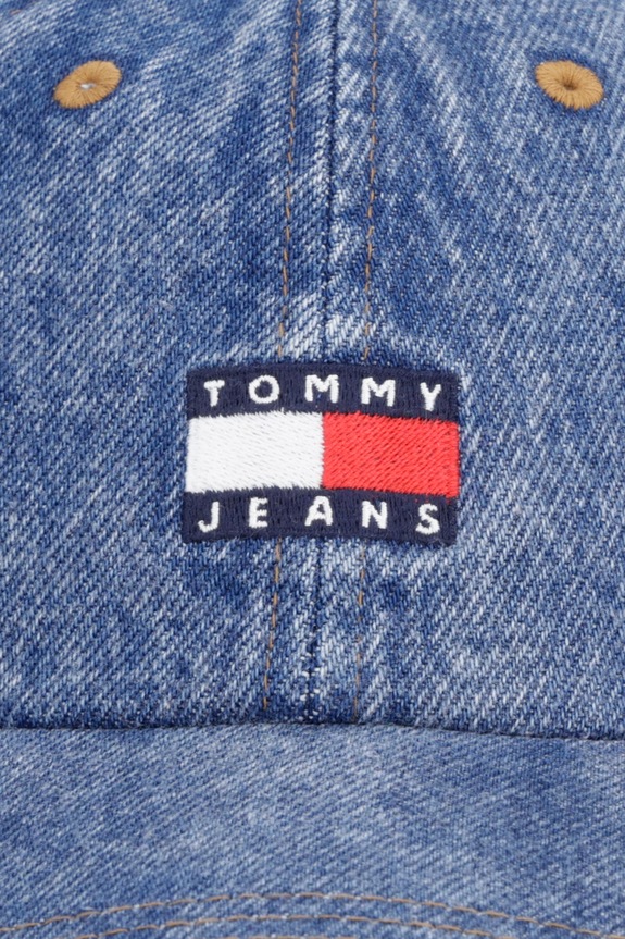 Tommy Jeans czapka z daszkiem damska jeansowa AW0AW18836 niebieski AW26