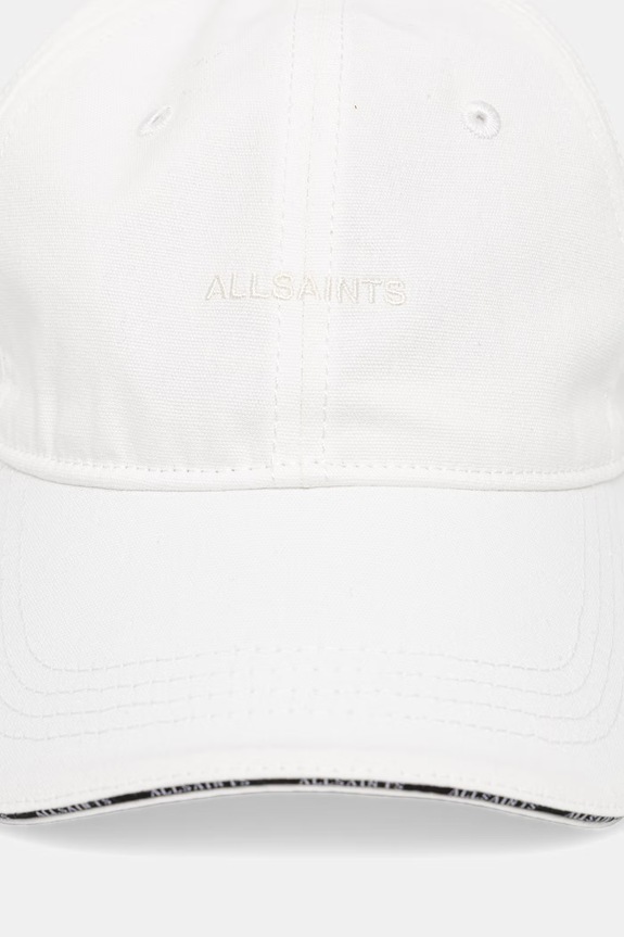 AllSaints czapka z daszkiem damska bawełniana 29W325XE biały AW26