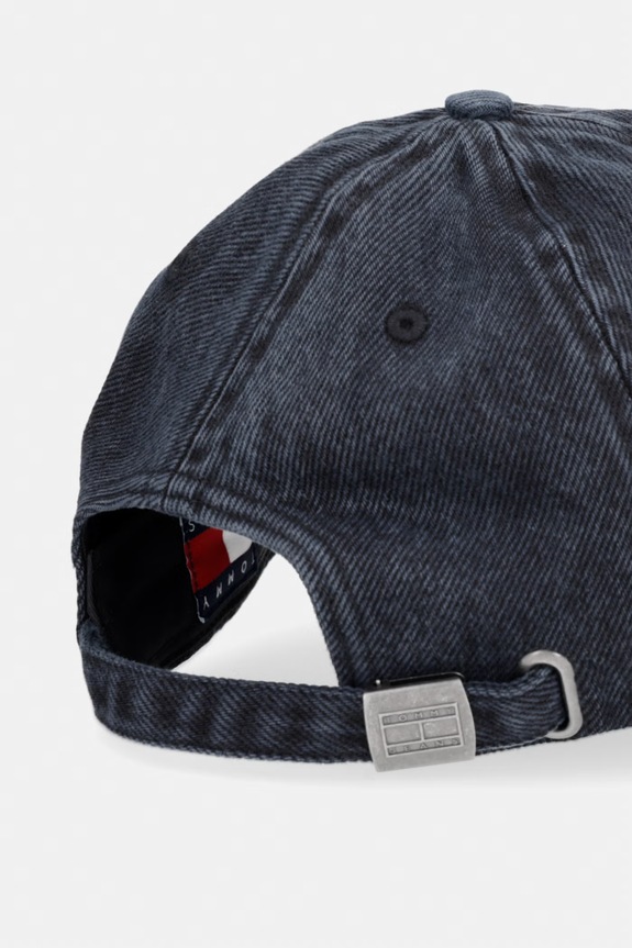 Akcesoria Tommy Jeans czapka z daszkiem męska jeansowa AM0AM14324 czarny
