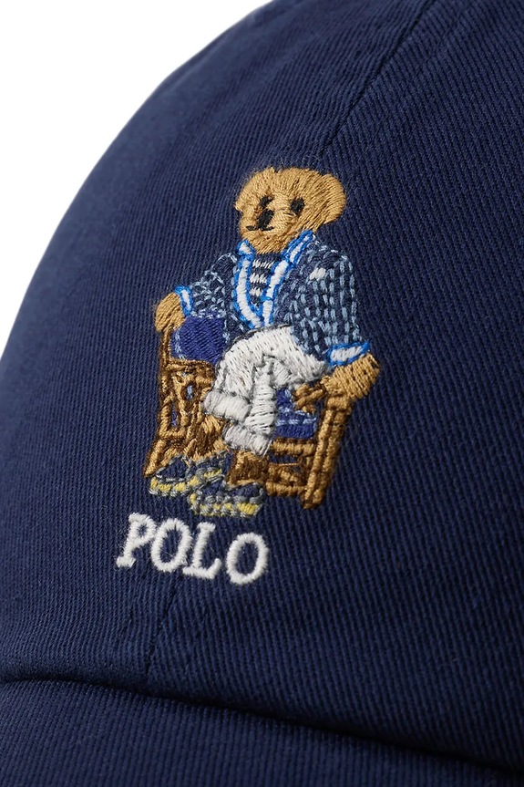 Dodatki Polo Ralph Lauren kapa s šiltom moška bombažna 710B19130 mornarsko modra