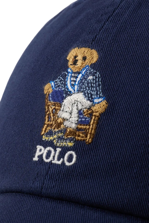 Dodatki Polo Ralph Lauren kapa s šiltom moška bombažna 710B19130 mornarsko modra
