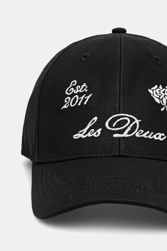 Les Deux baseball kapa moška bombažna 1002043 črna AW26