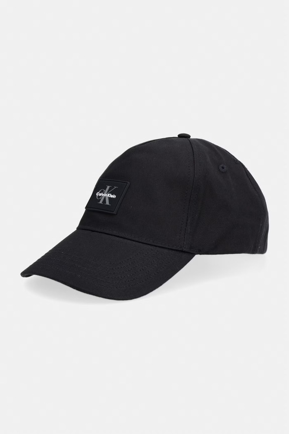 Calvin Klein czapka z daszkiem męska bawełniana czarny LV04D5136G