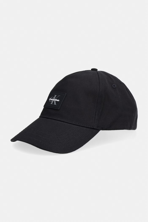 Calvin Klein czapka z daszkiem męska bawełniana czarny LV04D5136G