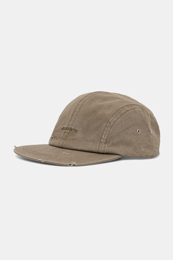 AllSaints czapka z daszkiem snapback męska bawełniana zielony 29M106XE