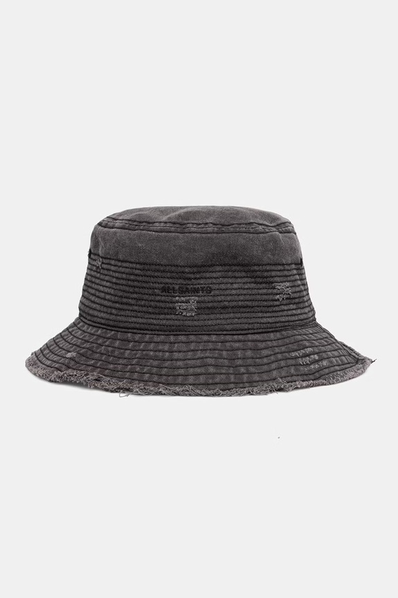 AllSaints kapelusz bucket męski jeansowy czarny 29M105XE