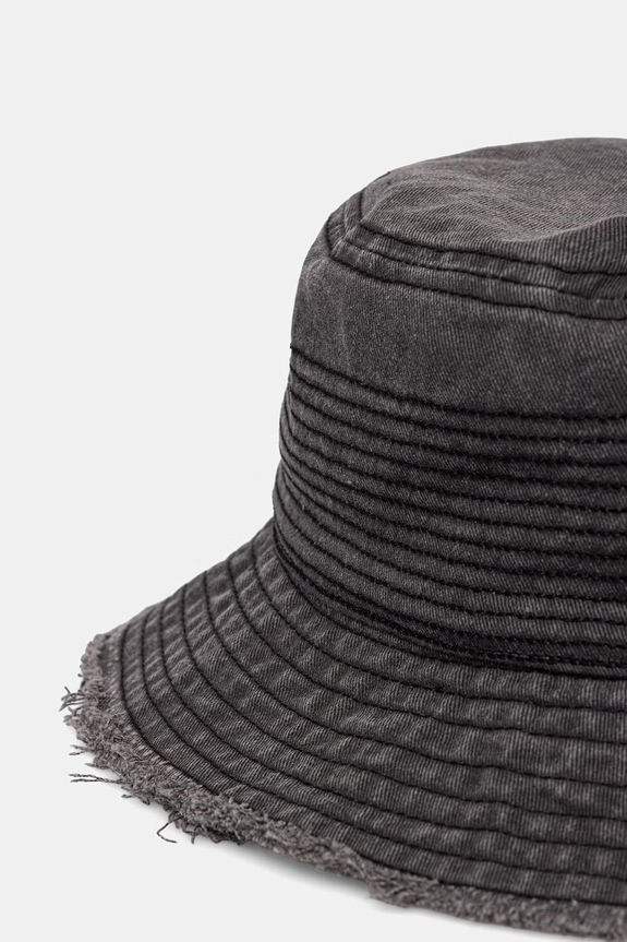 Akcesoria AllSaints kapelusz bucket męski jeansowy 29M105XE czarny