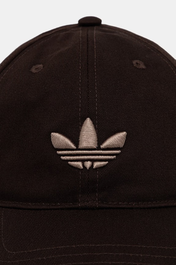 adidas Originals czapka z daszkiem z bawełną Adicolor KR1660 brązowy AW26