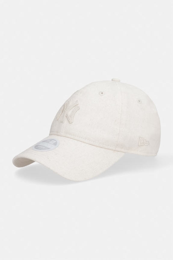 New Era καπέλο με γείσο από πρόσμιξη λινού MIDI LINEN 920 NYY μπεζ 60856309