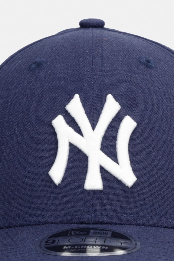 New Era Καπέλο με γείσο από πρόσμιξη λινού LINEN 940 MC NYY 60856291 σκούρο μπλε AW26
