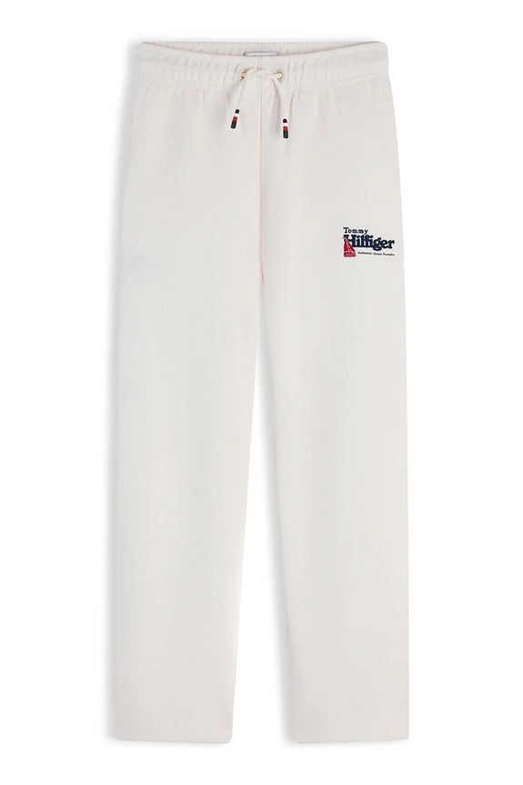 Tommy Hilfiger spodnie dresowe dziecięce bawełniane KB0KB10593.128.176.9BY2 biały AW26