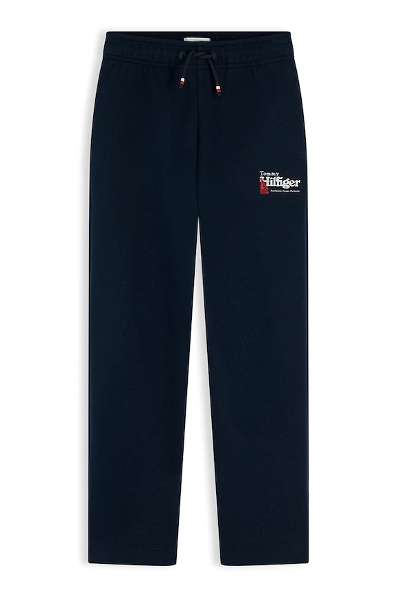 Tommy Hilfiger spodnie dresowe dziecięce bawełniane KB0KB10593.128.176.9BY2 granatowy AW26
