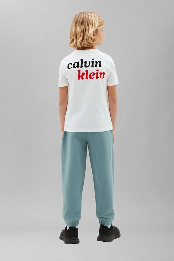 Calvin Klein Jeans teplákové nohavice detské bavlnené modrá LVCKTJC42B.128.176.9BY2