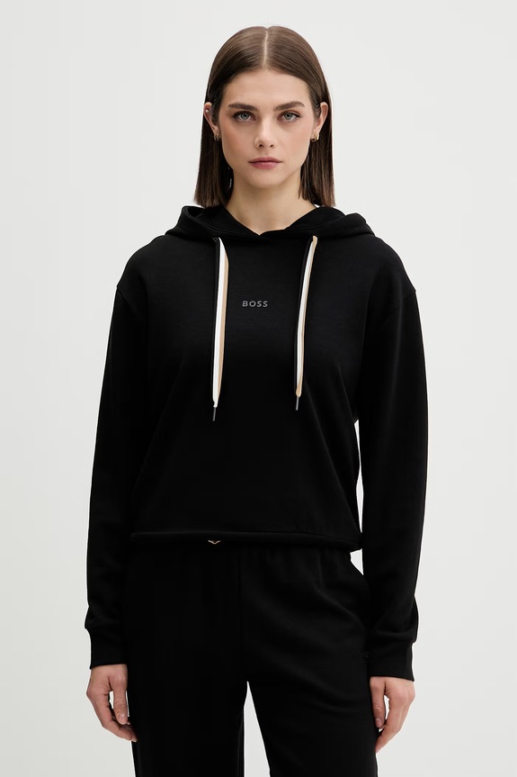 BOSS súprava loungwear dámska CP Stripe_Long Set 50575927 čierna AW26