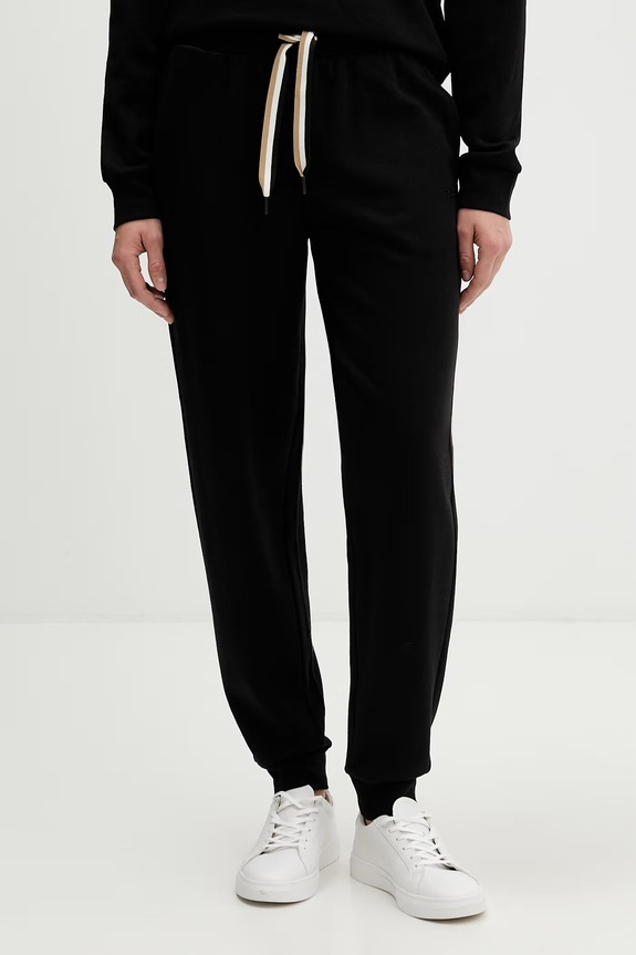 BOSS súprava loungwear dámska CP Stripe_Long Set čierna 50575927