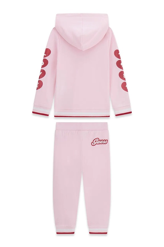 Guess komplet dresowy dziecięcy bawełniany K6YG01.K3837.9BY2 różowy AW26