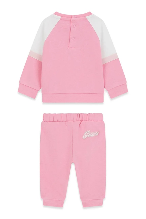 Guess komplet dresowy dziecięcy bawełniany A6YG05.K3902.9BY2 różowy AW26