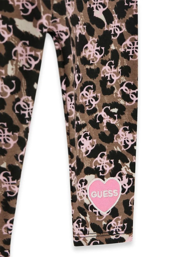 Guess komplet codzienny dziecięcy bawełniany z elastanem różowy A6YG02.K3896.9BY2